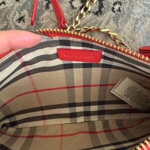 Burberry Red Leather Crossbody Bag